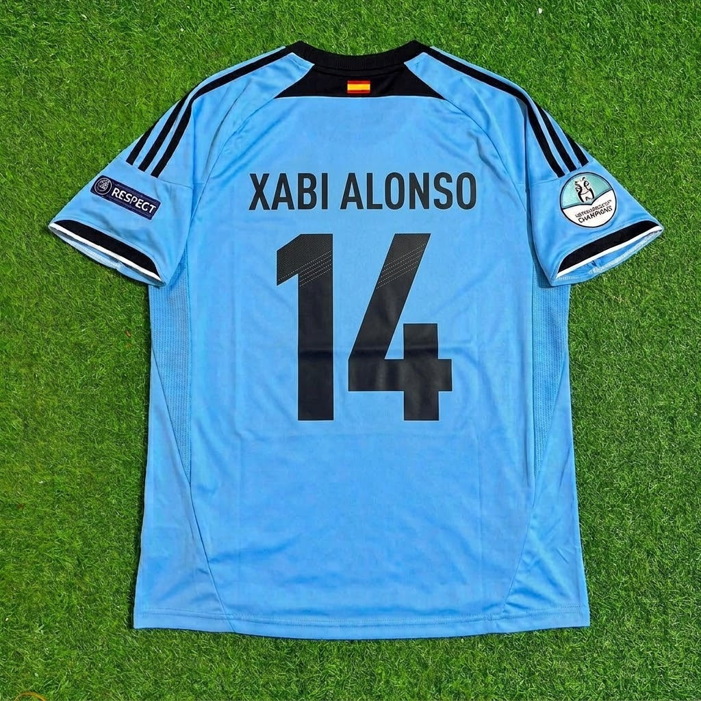 Xabi Alonso Spain EURO 2012 Final Retro Football Jersey – Back View