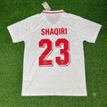 Xherdan Shaqiri Switzerland White Retro Football Jersey – Back View