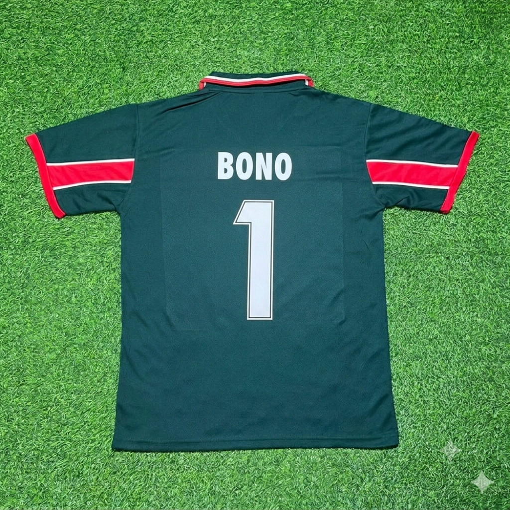 Yassine Bounou Morocco Goalkeeper Home Retro Football Jersey – Back View