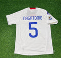 2010 Japan World Cup Yuto Nagatomo White Retro Football Jersey – Back View