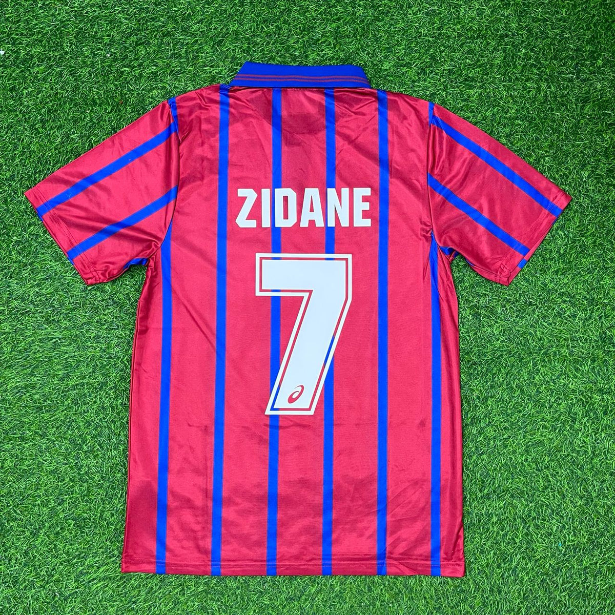 1992 Zinedine Zidane Bordeaux Number 7 1996 Retro Football Jersey – Back View