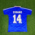 Zinédine Zidane France 1994 World Cup Blue Retro Jersey – Back View