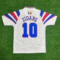 Zinedine Zidane France 1996 Retro Jersey – Back View