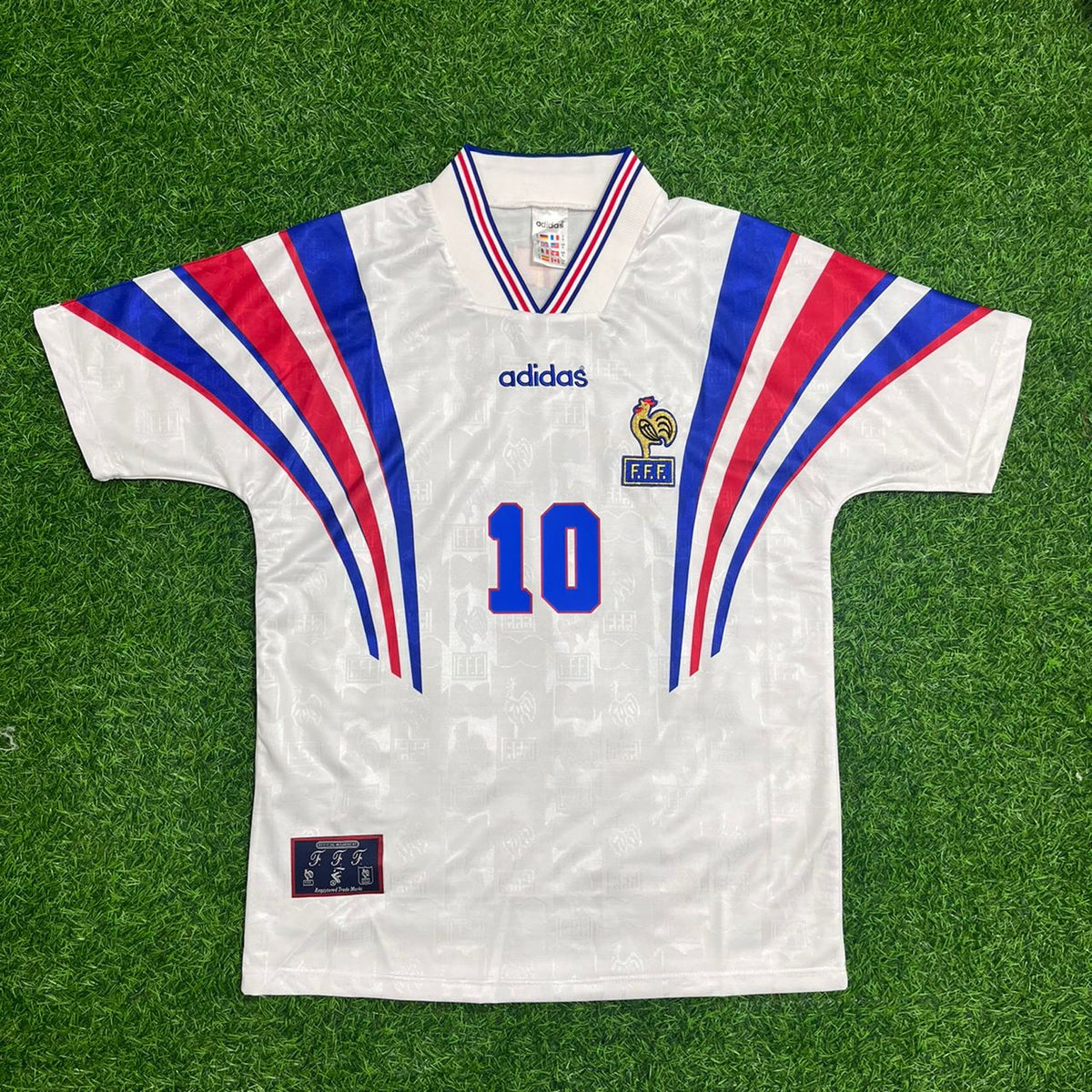 Zinedine Zidane France 1996 Retro Jersey – Front View