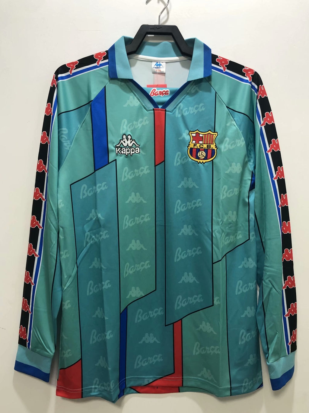 Barcelona 1996 1997 Retro Long Sleeve Jersey – Front View