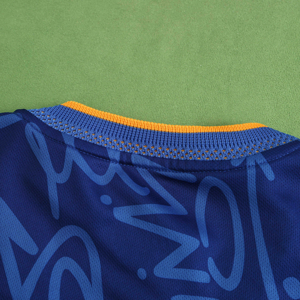 Real Madrid C.F. 2021-2022 Season Away Blue Retro Football Jersey Trikot Maillot V3