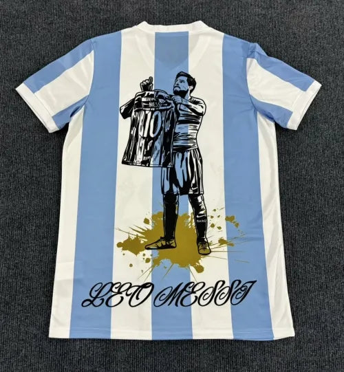 Lionel Messi GOAT Argentina Champion Special Jersey – Back View