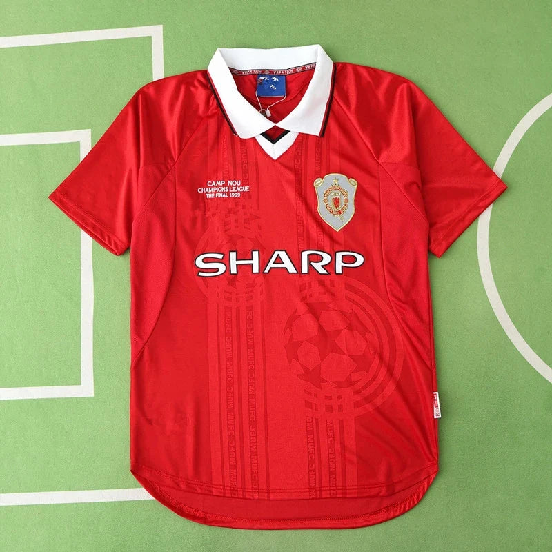 Manchester United F.C 99/00 Season Home Red Retro Jersey – Back View