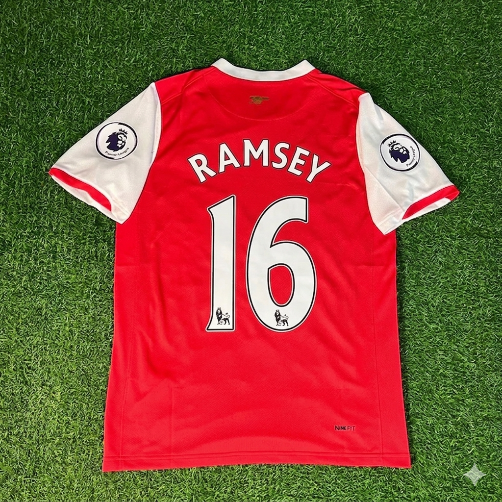 Arsenal 2006/2008 Season Retro Jersey – Aaron Ramsey #16 – Back View