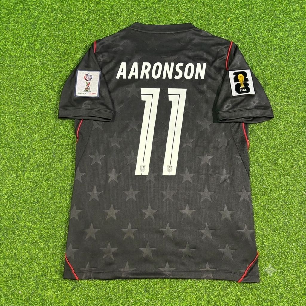 Brenden Aaronson USA 2026 World Cup Black Football Jersey – Back View