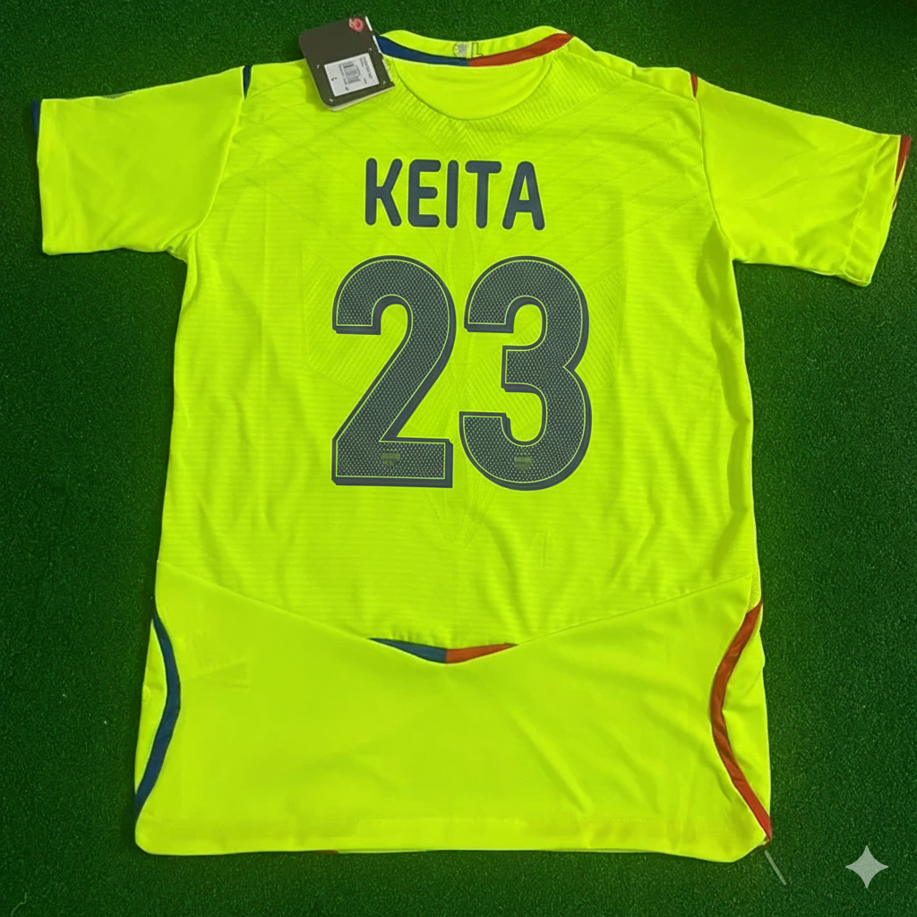 2008 Abdul Kader Keita 23 Olympique Lyon 2009 Third Football Jersey – Back View