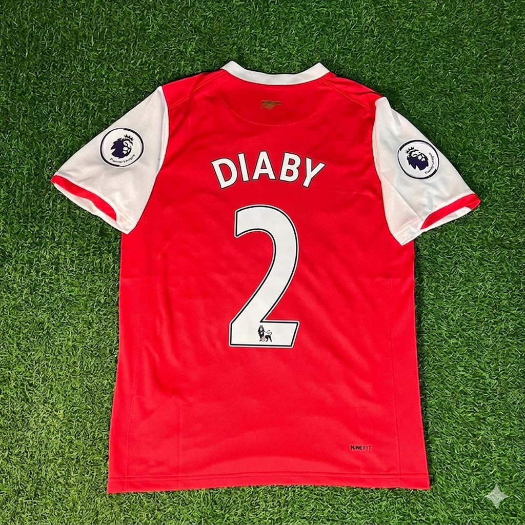 Arsenal 2006/2008 Season Retro Jersey – Abou Diaby #2 – Back View