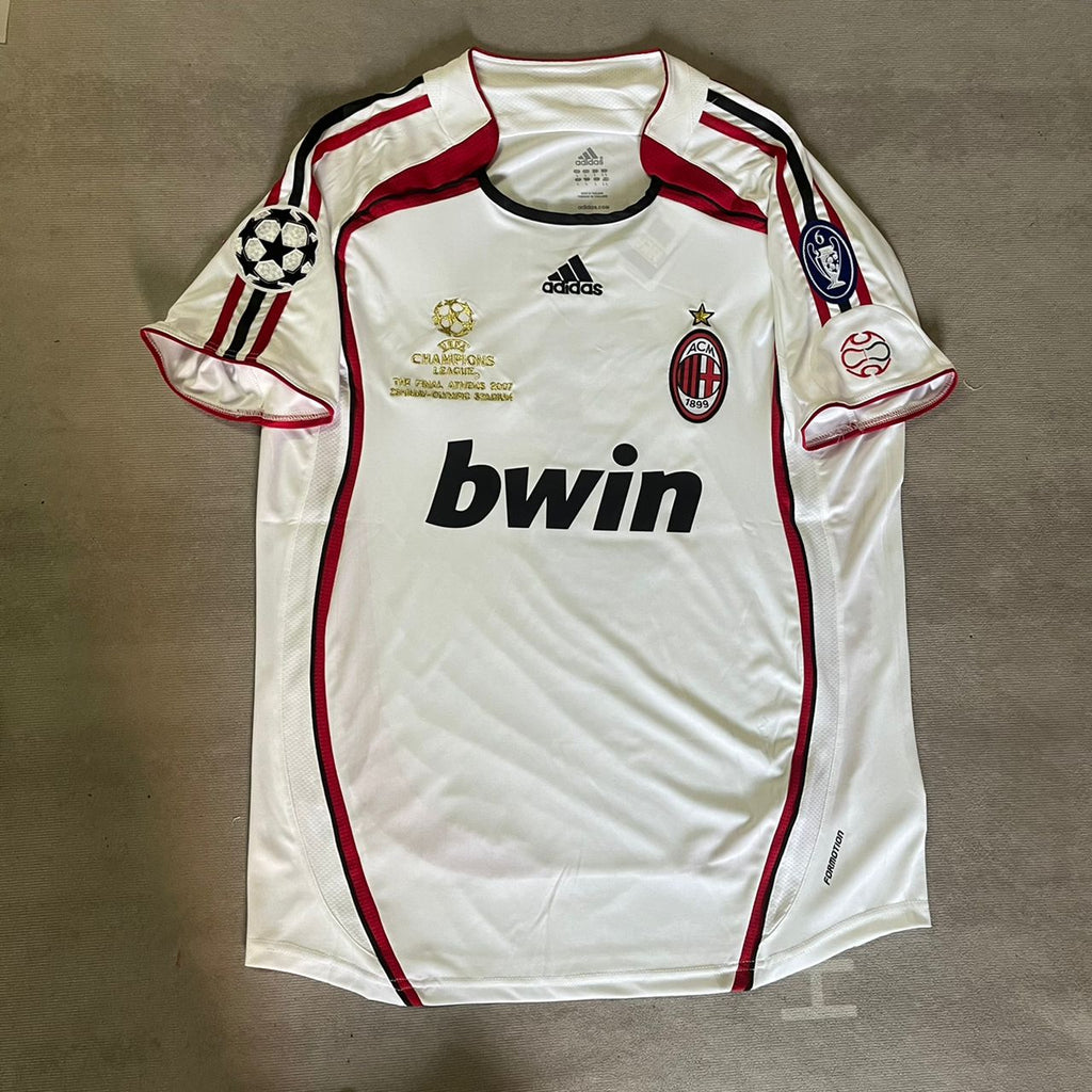 Paolo Maldini Milan 2007 Final Athene Champions League Final White Retro Jersey – 4