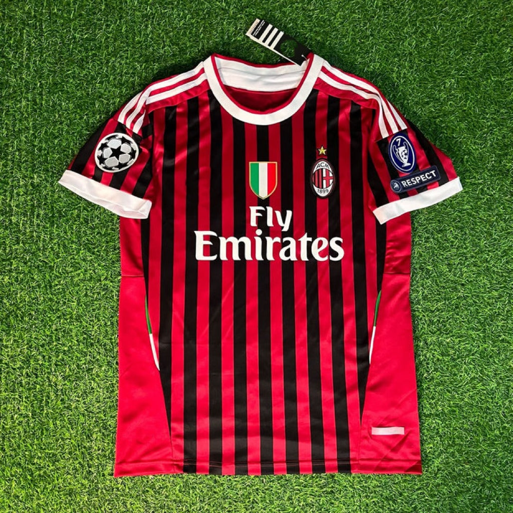 AC Milan Home 2011/12 Retro Kit Jersey – Back View