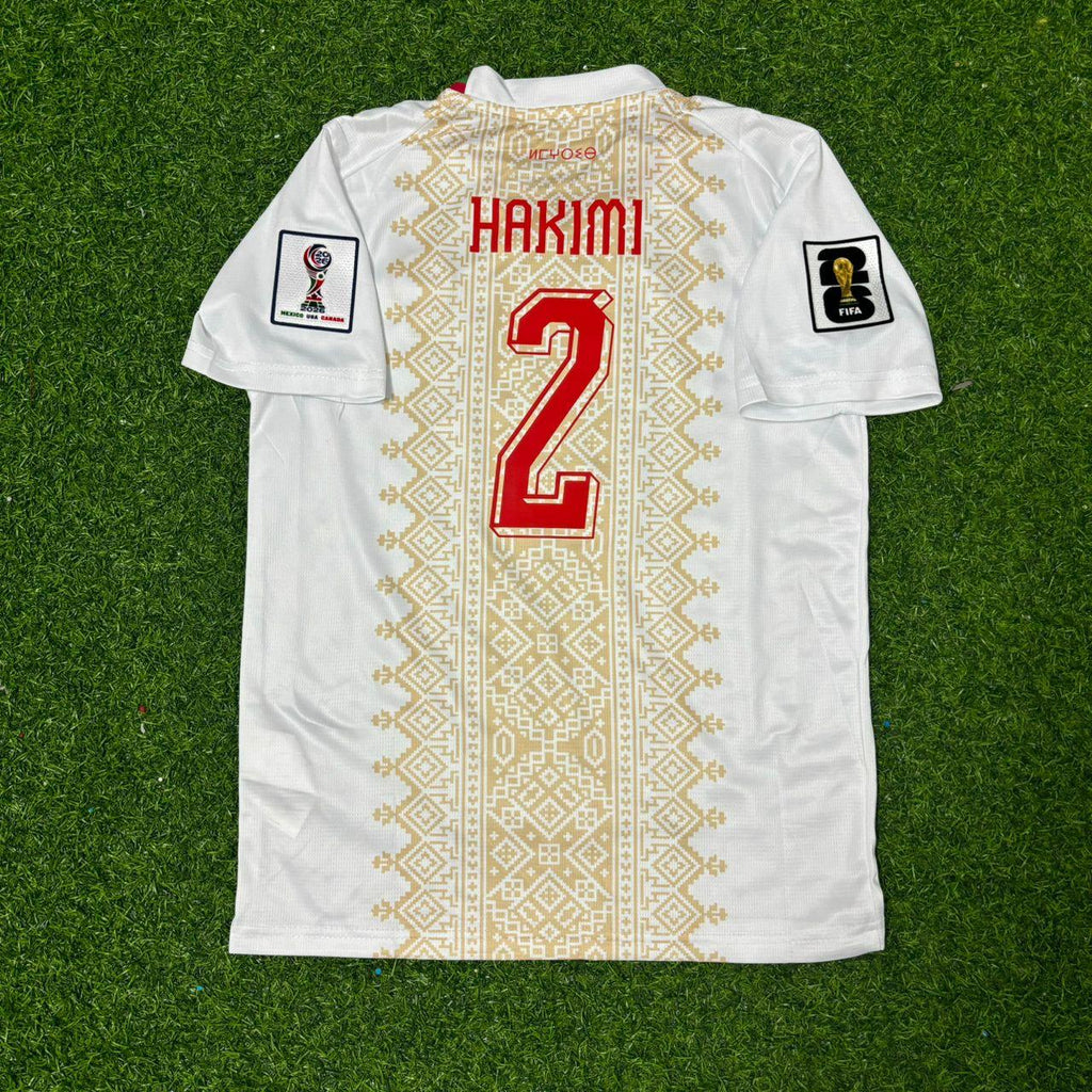 Achraf Hakimi Morocco 2026 World Cup Away Football Jersey – Back View