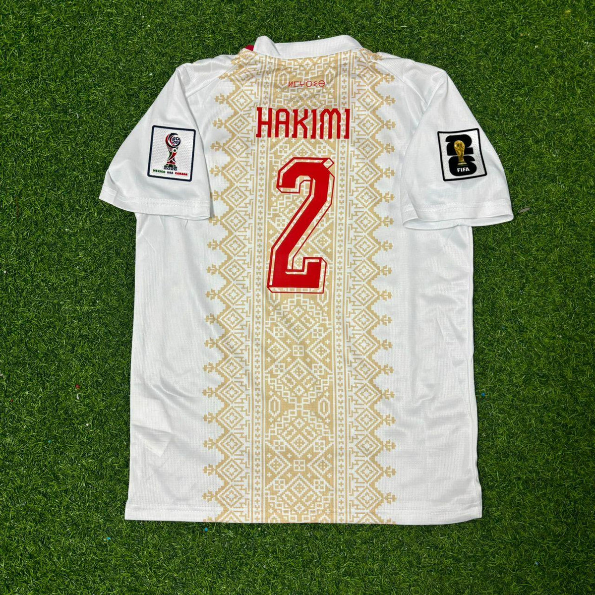 Achraf Hakimi Morocco 2026 World Cup Away Football Jersey – Back View
