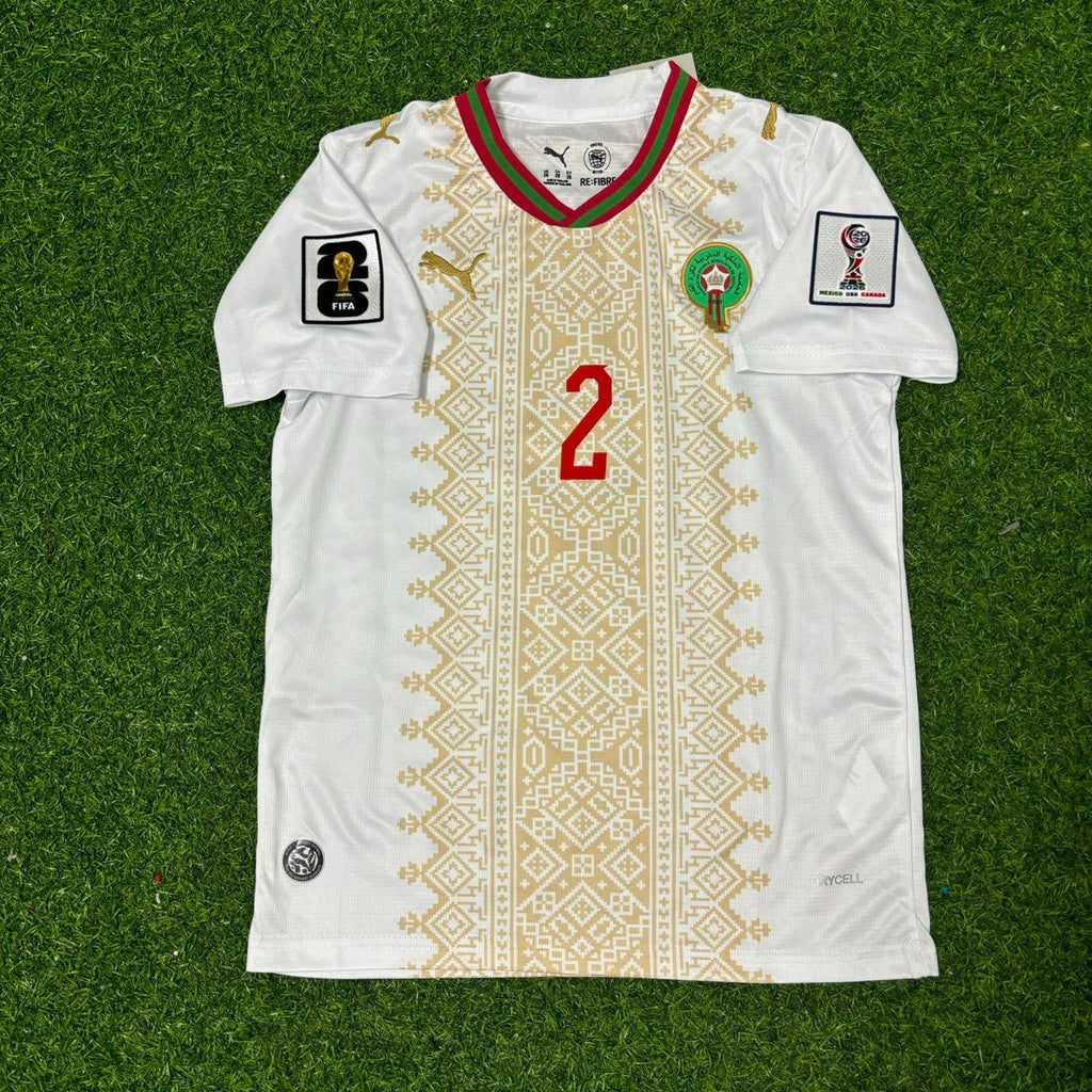 Achraf Hakimi Morocco 2026 World Cup Away Football Jersey – Front View