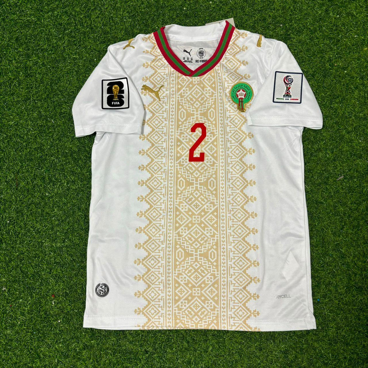 Achraf Hakimi Morocco 2026 World Cup Away Football Jersey – Front View