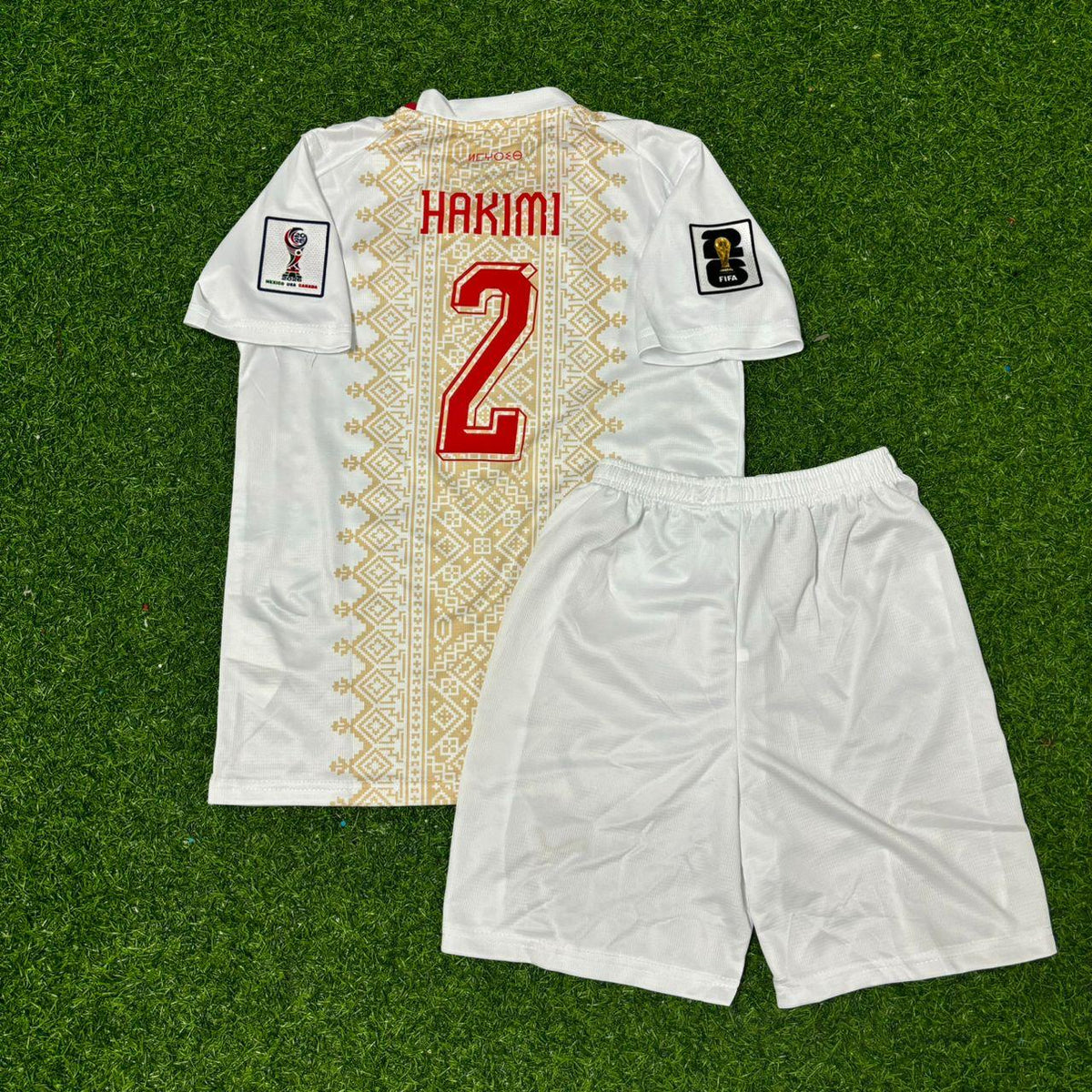 Achraf Hakimi Morocco 2026 World Cup KIDS Football Jersey – Back View
