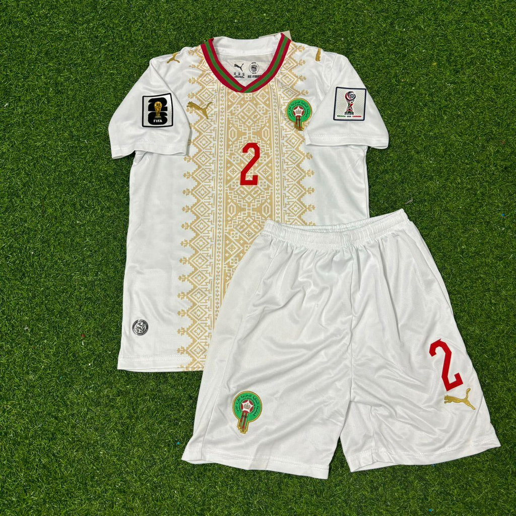 Achraf Hakimi Morocco 2026 World Cup KIDS Football Jersey – Front View
