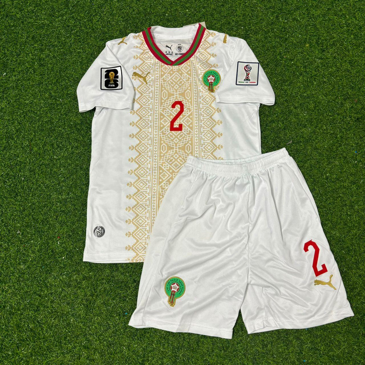 Achraf Hakimi Morocco 2026 World Cup KIDS Football Jersey – Front View