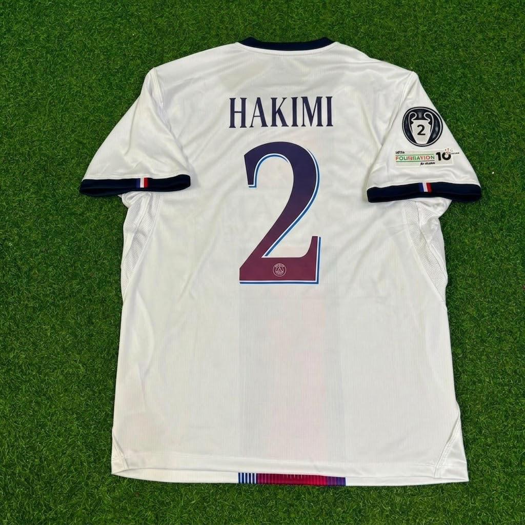 Achraf Hakimi White Jersey – Back View