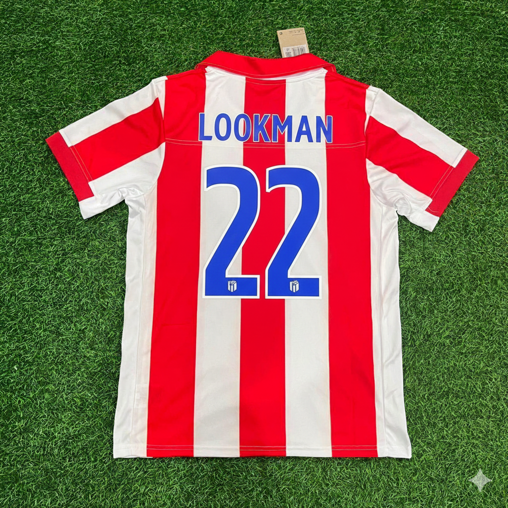 Ademola Lookman Atletico de Madrid Retro Football Jersey Shirt – Back View