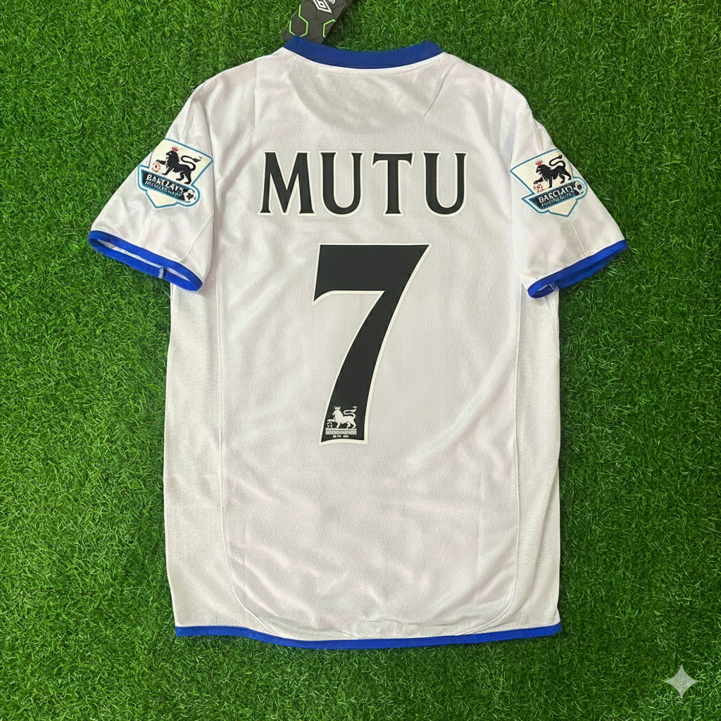 2004 Adrian Mutu Chelsea Away Retro Football Jersey – Back View