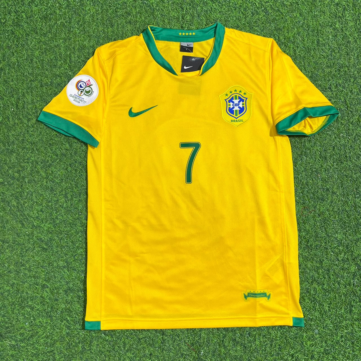 Adriano #7 Brazil 2006 World Cup Jersey – Front View