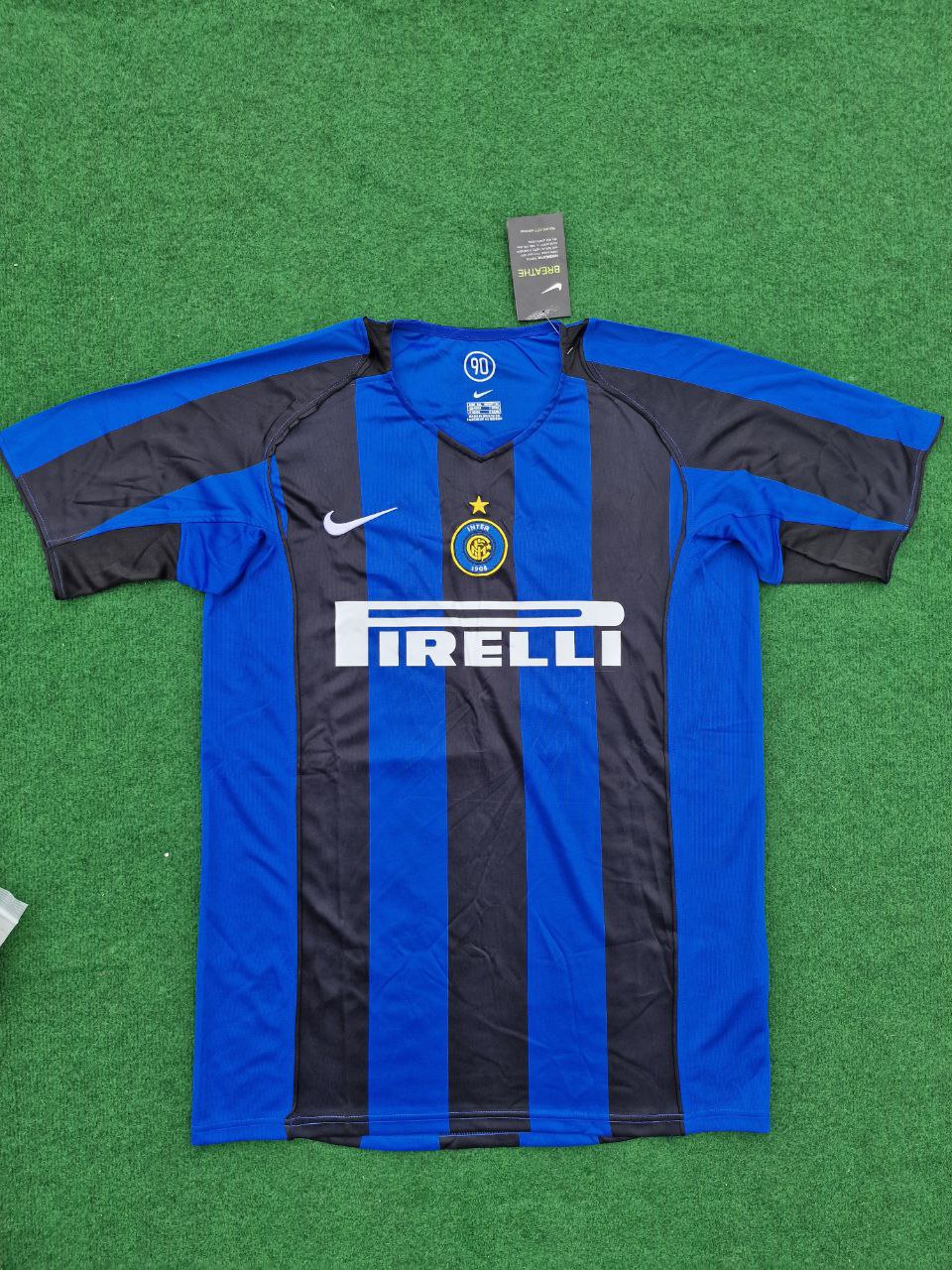 Adriano Inter Milan 2004-05 Retro Football Jersey – Front View