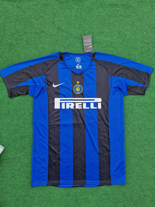 Adriano Inter Milan 2004-05 Retro Football Jersey – Front View