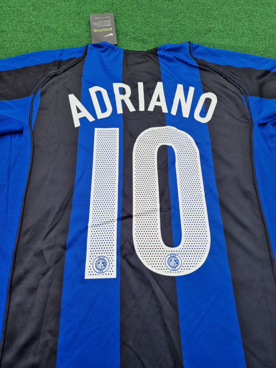 Adriano Inter Milan 2004-05 Retro Football Jersey – Detailed View