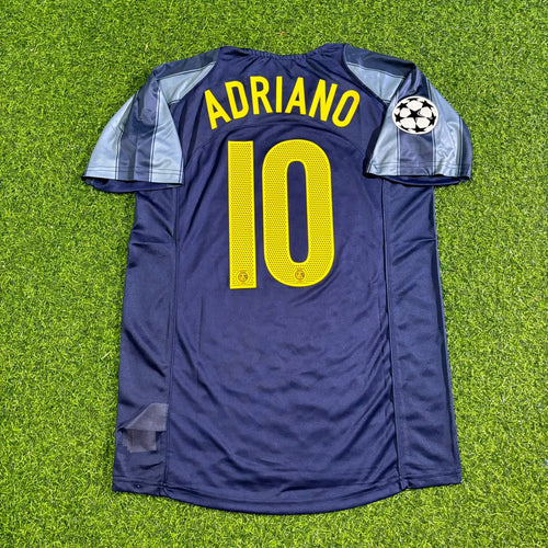 Adriano #10 Inter Milan 2004-05 Retro Football Jersey – Back View