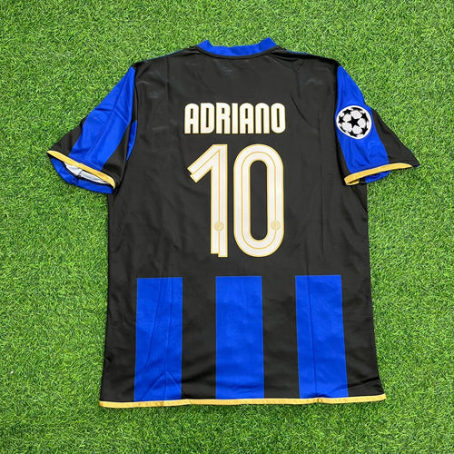 Adriano #10 Inter Milan 2008-09 Retro Football Jersey – Back View