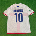 Adriano #10 Inter 2007- 2008 Season Away White Red Retro Jersey – Back View
