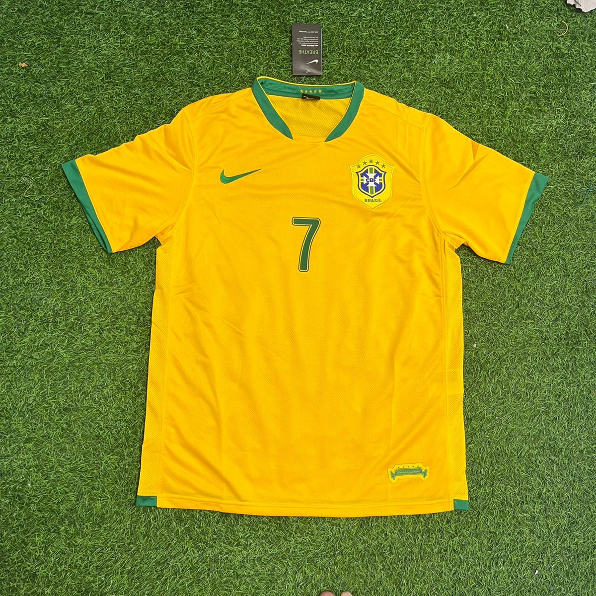 2006 Brazil World Cup Adriano Leite Ribeiro Football Jersey – Front View