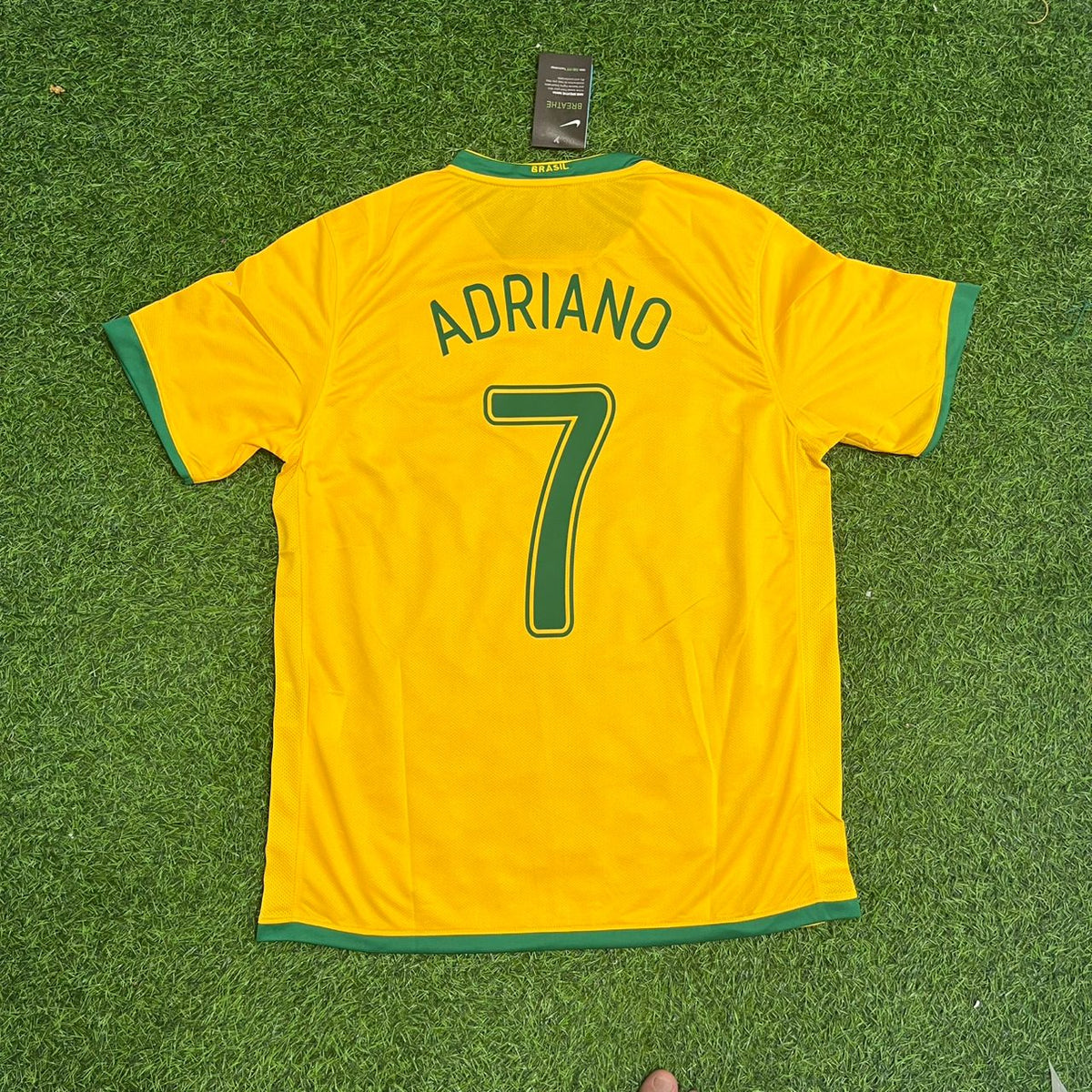 2006 Brazil World Cup Adriano Leite Ribeiro Football Jersey – Back View