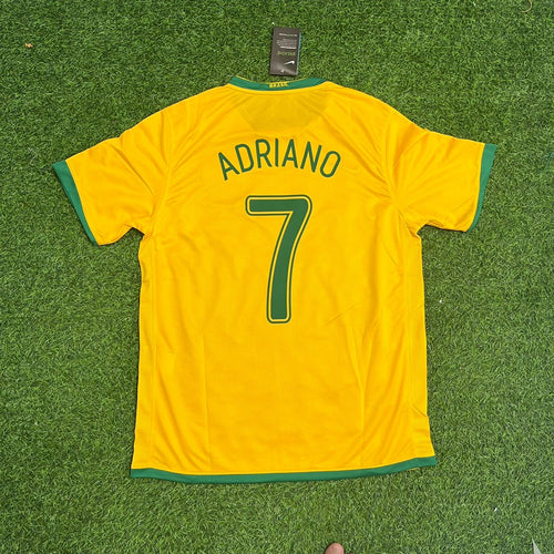 Adriano Leite Ribeiro Brazil 2006 World Cup Football Jersey – Back View