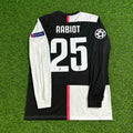 Juventus Long Sleeve 2019-2020 Retro White Black Football Jersey – Adrien Rabiot #25 – Back View