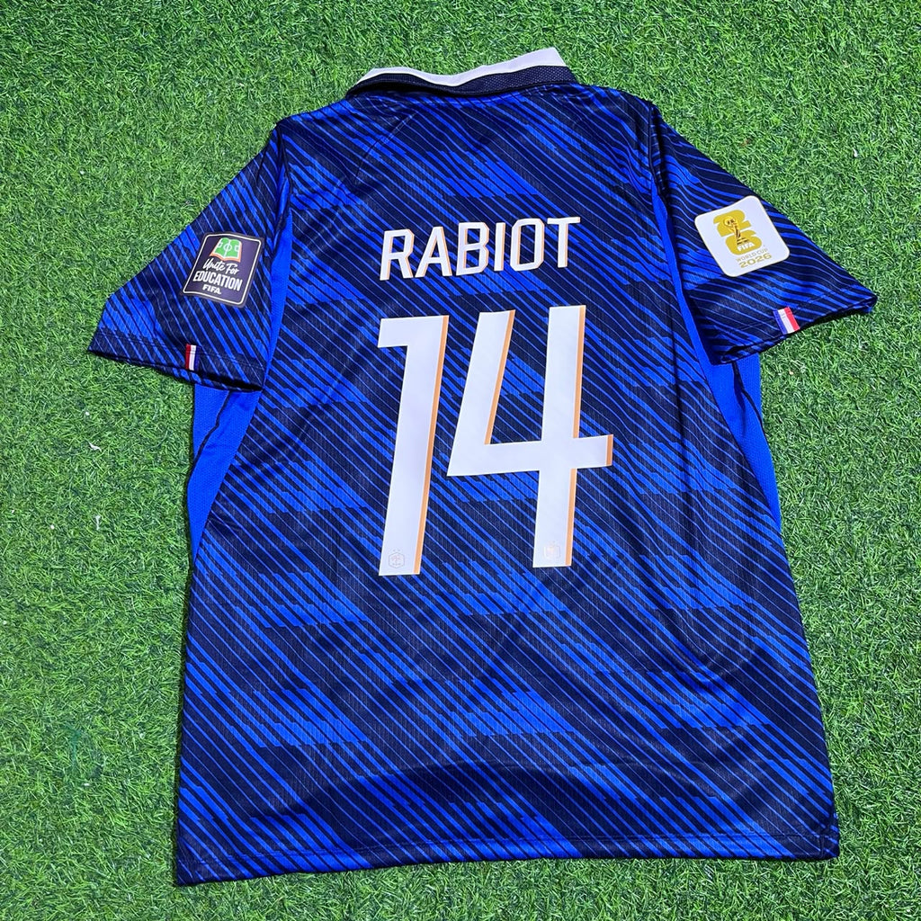 2026 France World Cup Adrien Rabiot #14 Home Blue Football Jersey – Back View
