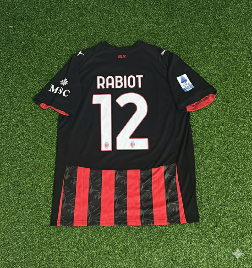 Adrien Rabiot Ac Milan Football Jersey – Back View