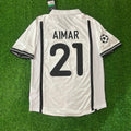 Pablo Aimar Valencia 2001 Milano Champions Final Retro Football Jersey – Back View