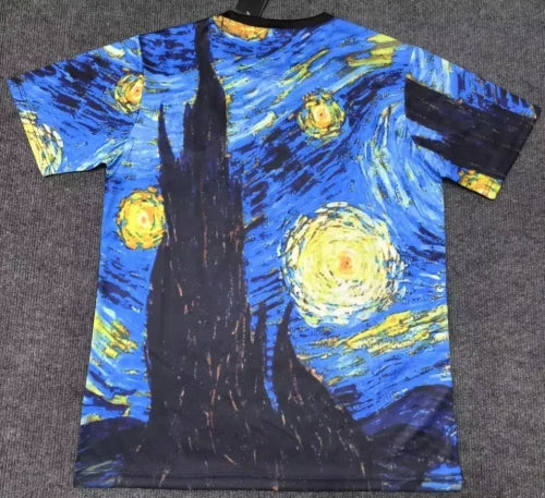 2024 AFC Ajax 2025 Blue Vincent Van Gogh Edition Retro Football Jersey – Front View