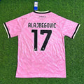 Kerim Alajbegovic #17 Juventus 2026/2027 New Season Away Pink Football Jersey – Back View