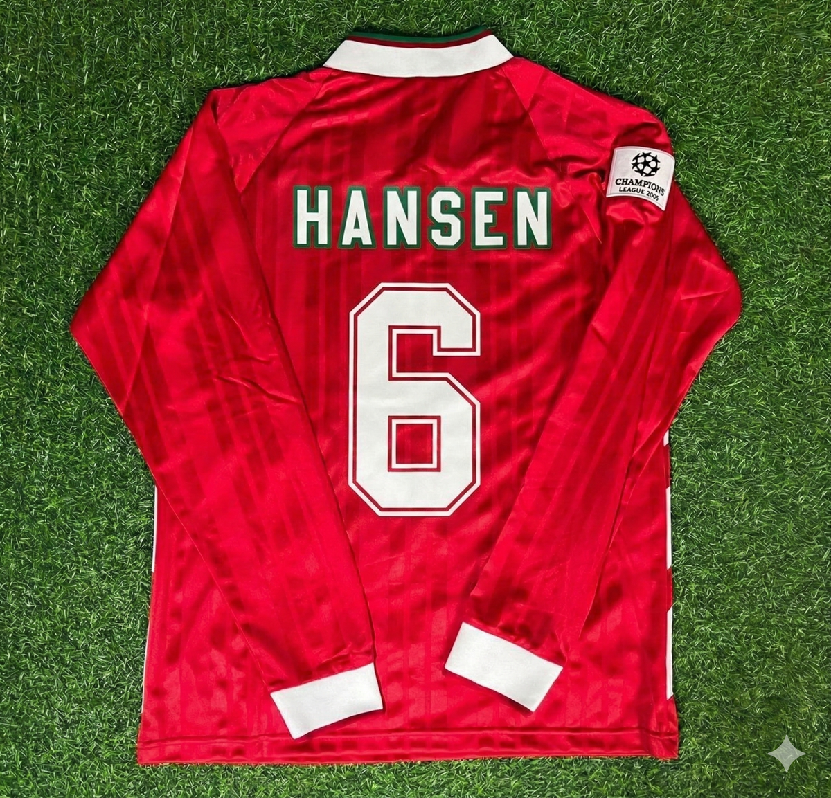 Alan Hansen Liverpool Long Sleeve Retro Football Jersey – Back View