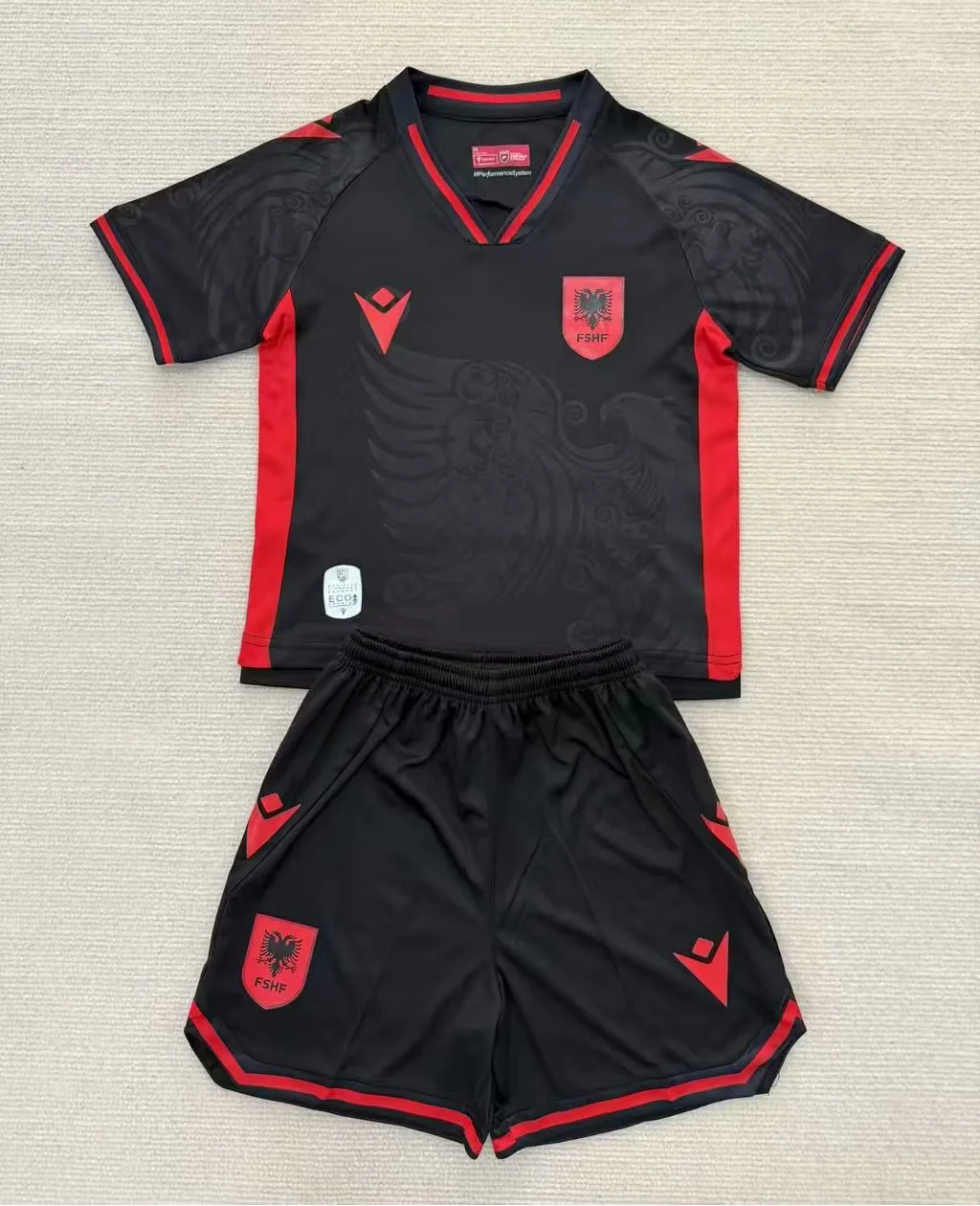 Albania 2025-26 Home Kid Jersey – Front View
