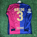 Barcelona 2025 Champions League Long Sleeve Jersey – Alejandro Balde 3- – Back View