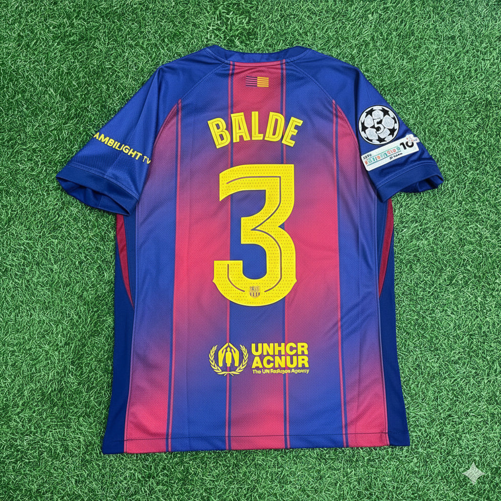 Barcelona 2025/2026 Season Kit Jersey – Alejandro Balde – Back View