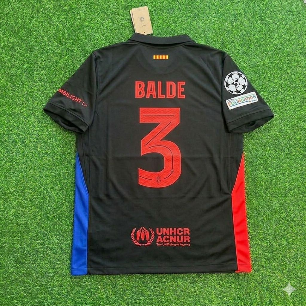 Alejandro Balde #3 Barcelona Football Jersey – Back View