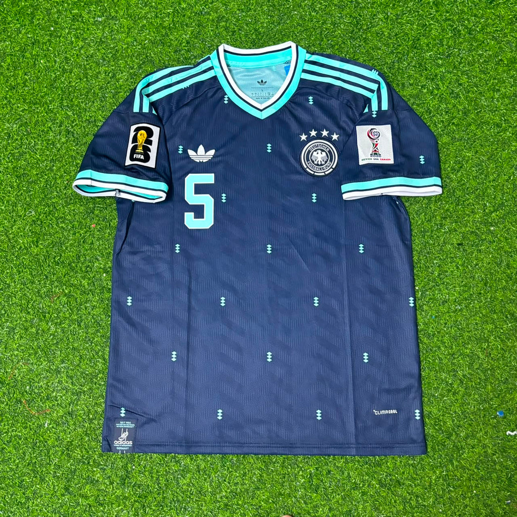 Germany 2026 World Cup Away Blue Football Jersey – Aleksandar Pavlović #5 – Front View